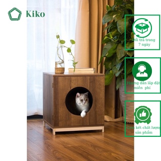 Tab đầu giường kết hợp chuồng mèo dễ thương kiko gỗ mdf 15mm chống mọt đa năng cm1002