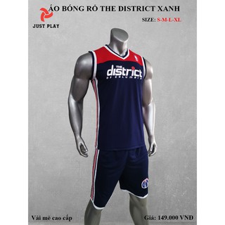 Áo bóng rổ THE DISTRICT xanh đen