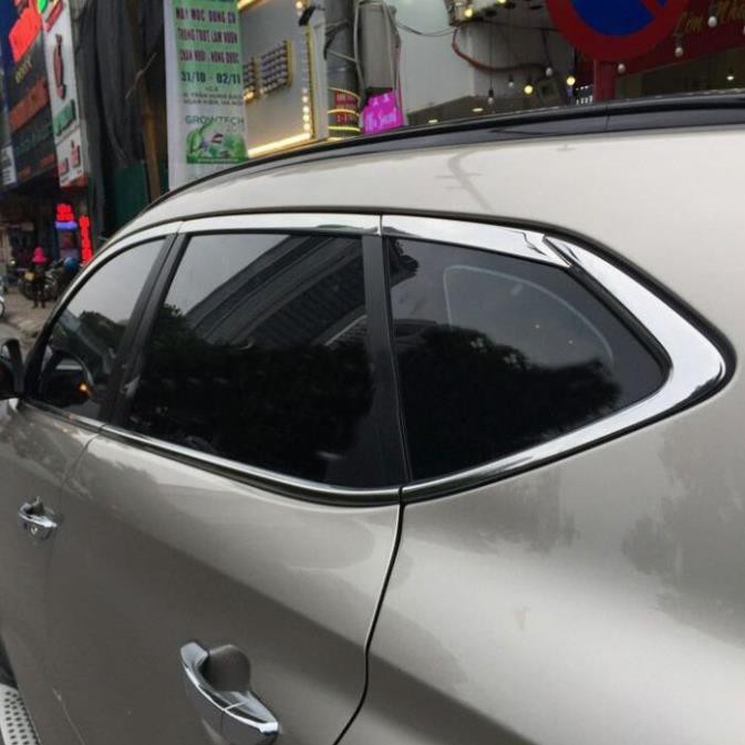 Bộ Nẹp Viền Cong Kính, Chân Kính Inox Dành Cho Xe Ô Tô Hyundai Tucson 2016-2019