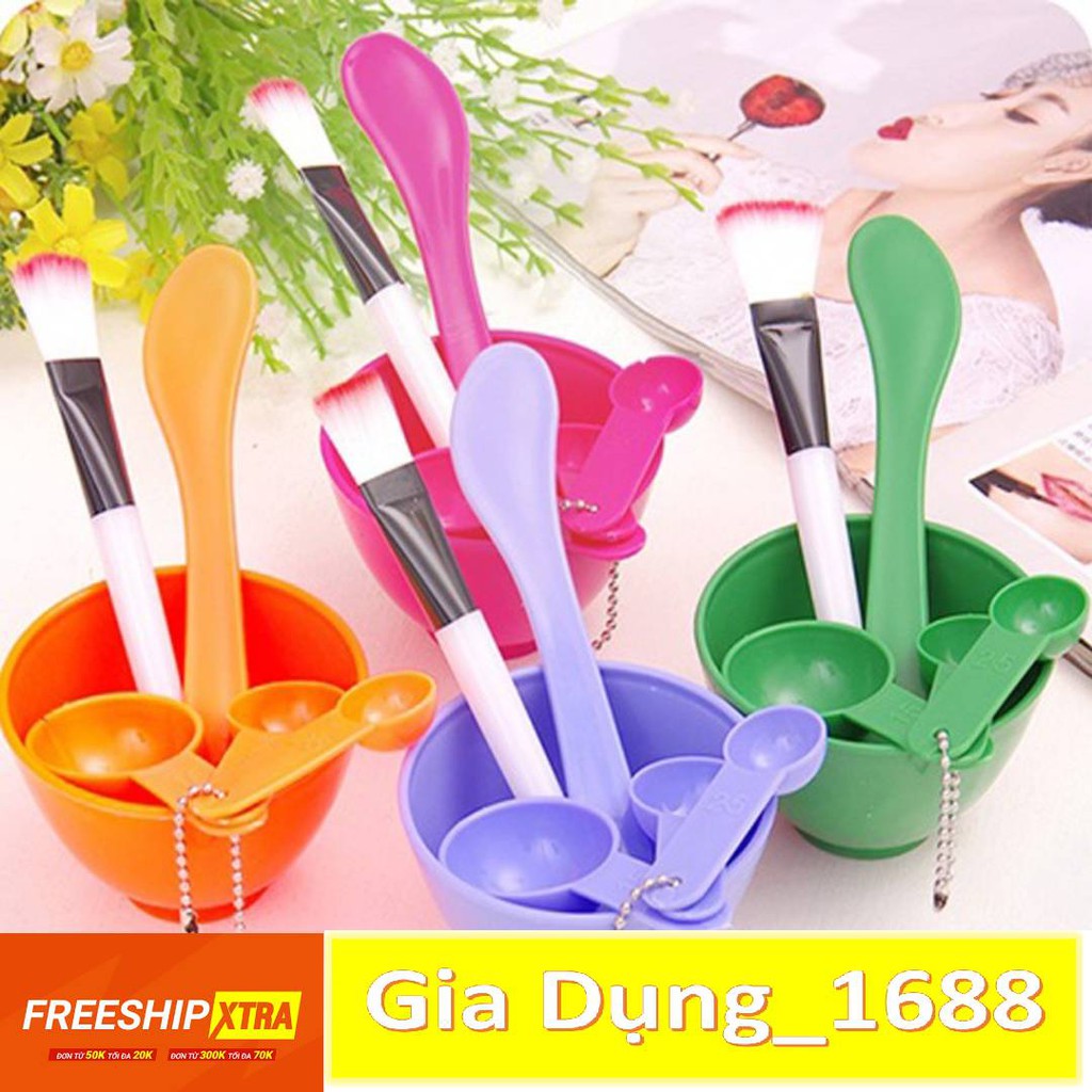 Làm mặt nạ💚CAM KẾT CHUẨN💚Bát trộn mặt nạ 4 in 1 - Dụng cụ làm đẹp (tuyên sỉ )