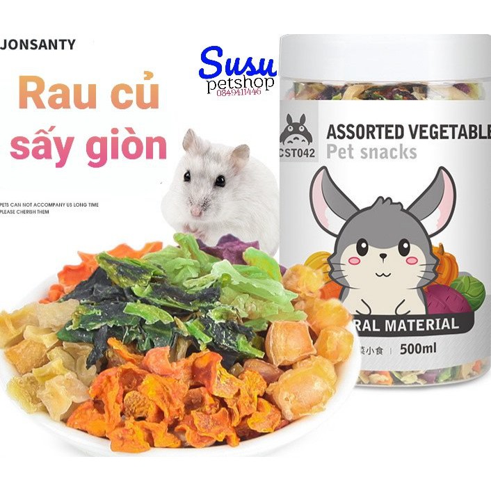 Rau củ sấy cho Hams, Thỏ và Bọ 500ml (JONSANTY)