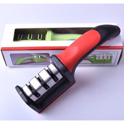 Dụng cụ mài dao kéo 3 cấp độ cầm tay sắc bén tiện lợi