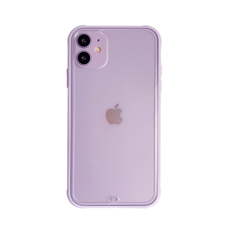 Ốp Điện Thoại Viền Màu Tím Dành Cho Iphone 11 Xr Apple 12 11pro Max 7 / 8p