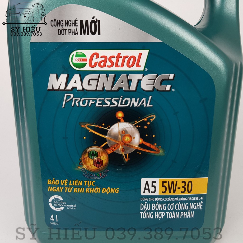 [Hàng chính hãng] Dầu nhớt động cơ Castrol 5W30 tổng hợp toàn phần 5W30 - Castrol Magnatec Professional (4L)