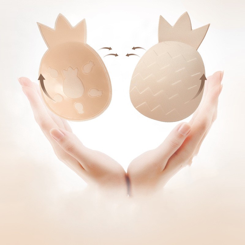 [Hàng mới về] Miếng dán nâng ngực tự dính hình quả dứa thoáng khí chống chảy xệ cho nữ