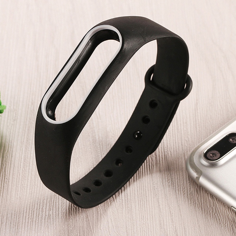 Dây Đeo Thay Thế Chất Liệu Silicon Màu Trơn Cho Mi Band 2