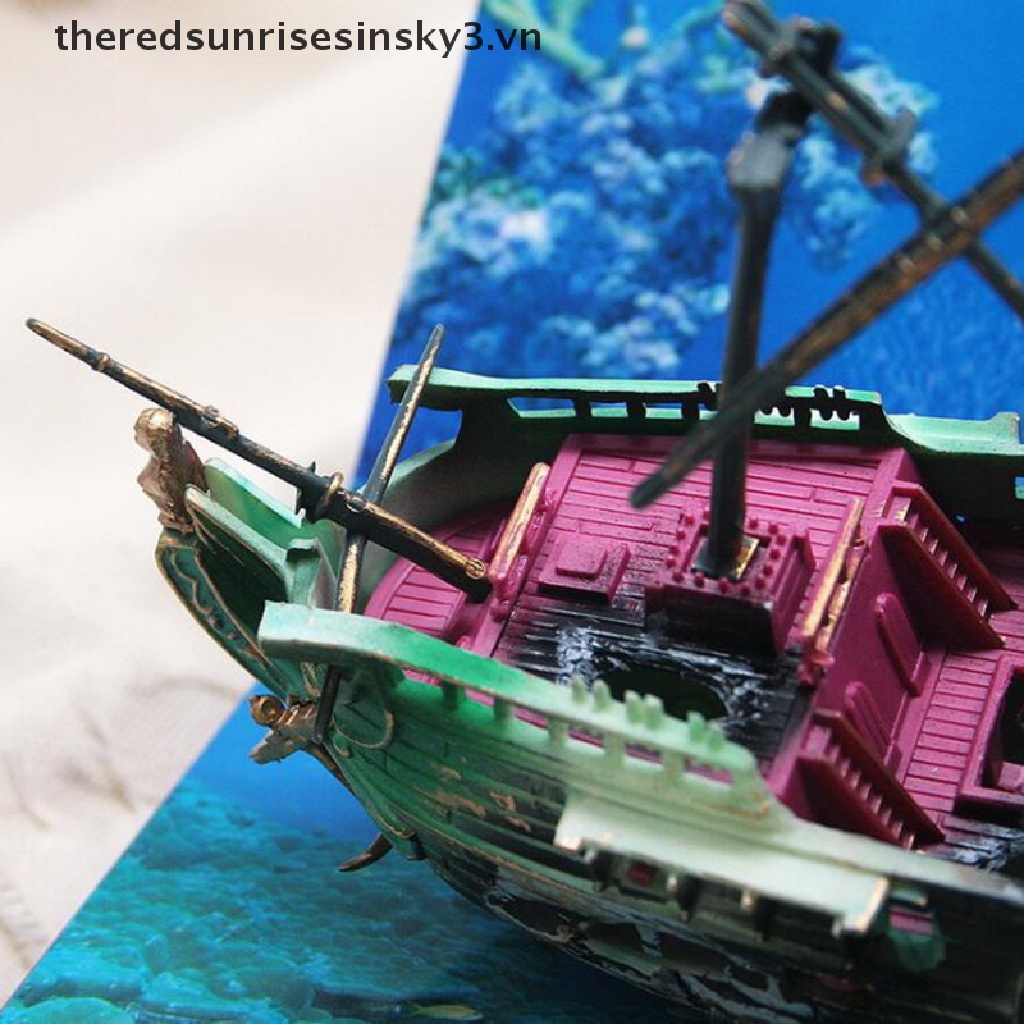 Mô Hình Tàu Trang Trí Bể Cá 3Vn