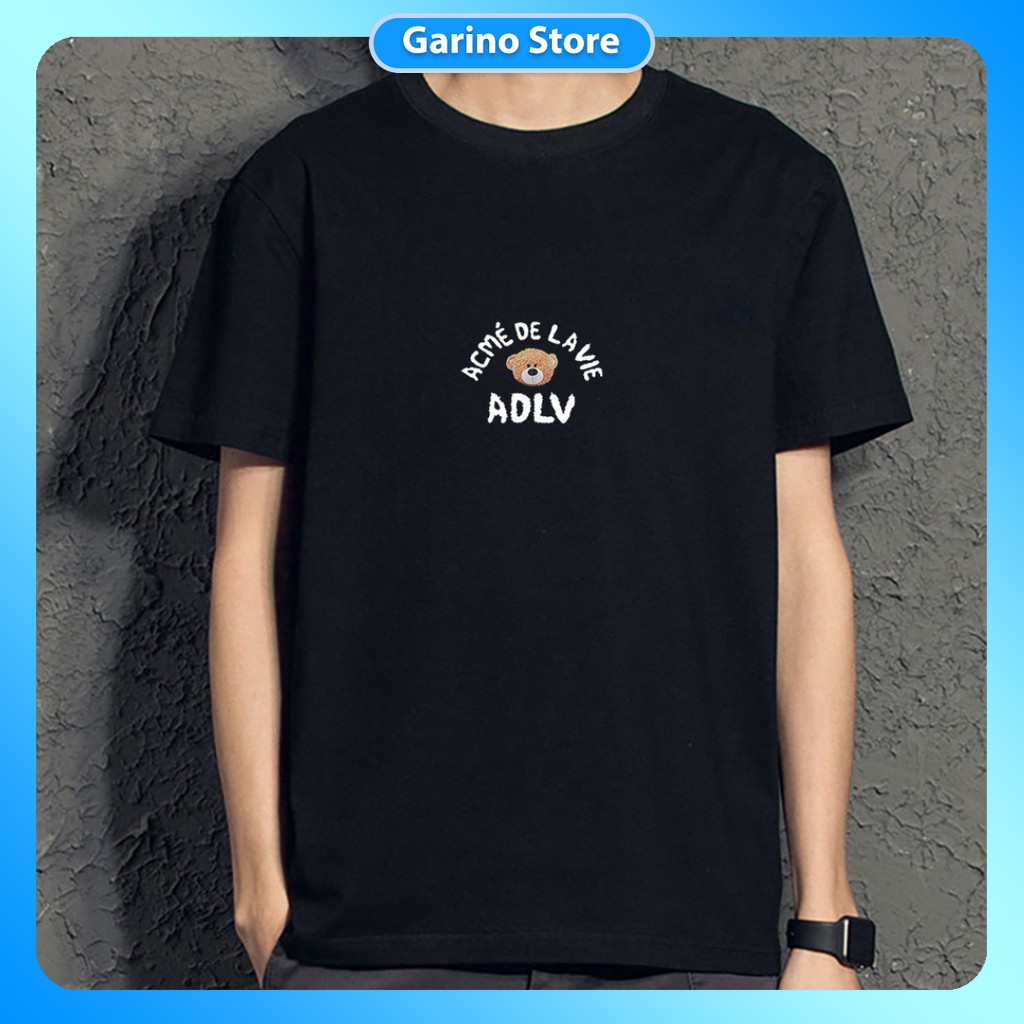 Áo thun nam nữ unisex ngắn tay không cổ đẹp Gấu ADLV basic Garino Store | BigBuy360 - bigbuy360.vn