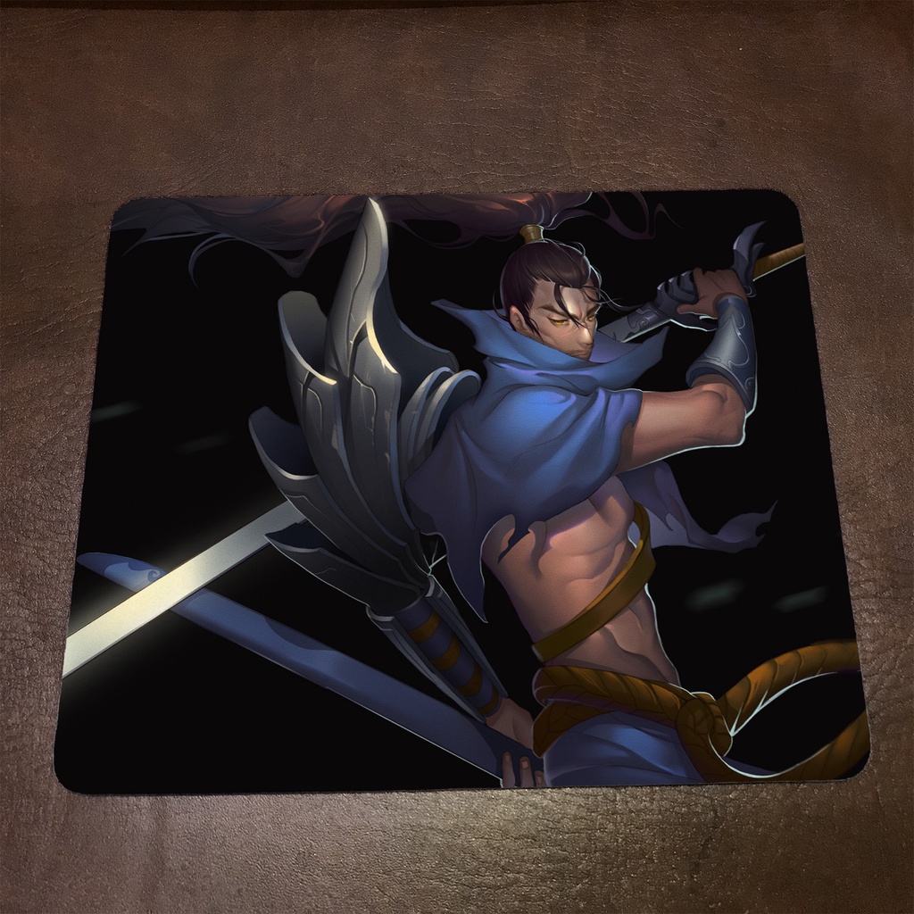 Lót chuột máy tính League of Legends YASUO - Mẫu 2 Mousepad cao su êm ái, nhận in theo yêu cầu