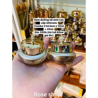 Combo 2 hũ kem dưỡng Whoo  Cheonyuldan Ultimate Regenerating Cream 10ml  ( hàng tach set không vỏ hộp )