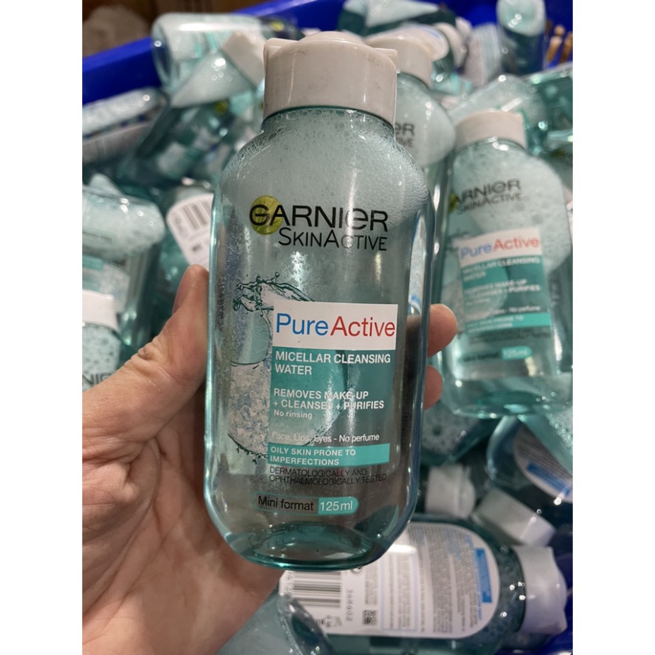Nước Tẩy trang Garnier dạng nước cho da nhạy cảm, nhờn, hỗn hợp (xanh dương) 125 ml | BigBuy360 - bigbuy360.vn