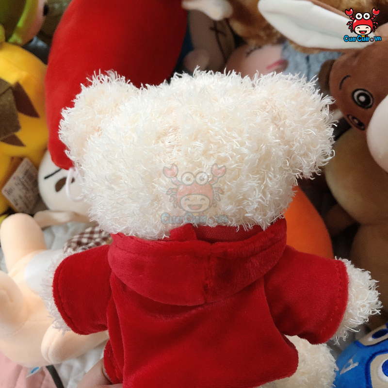 Gấu bông Teddy Head Tales mặc áo nhiều mầu (Size nhỏ mini 20cm, thú nhồi bông cao cấp lông xoăn mịn)