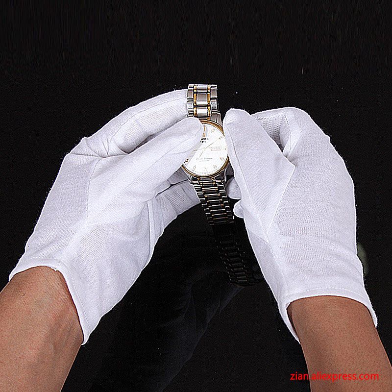 Bộ 6 đôi găng tay cotton dày dặn chống mồ hôi chống in dấu vân tay dùng trong công việc