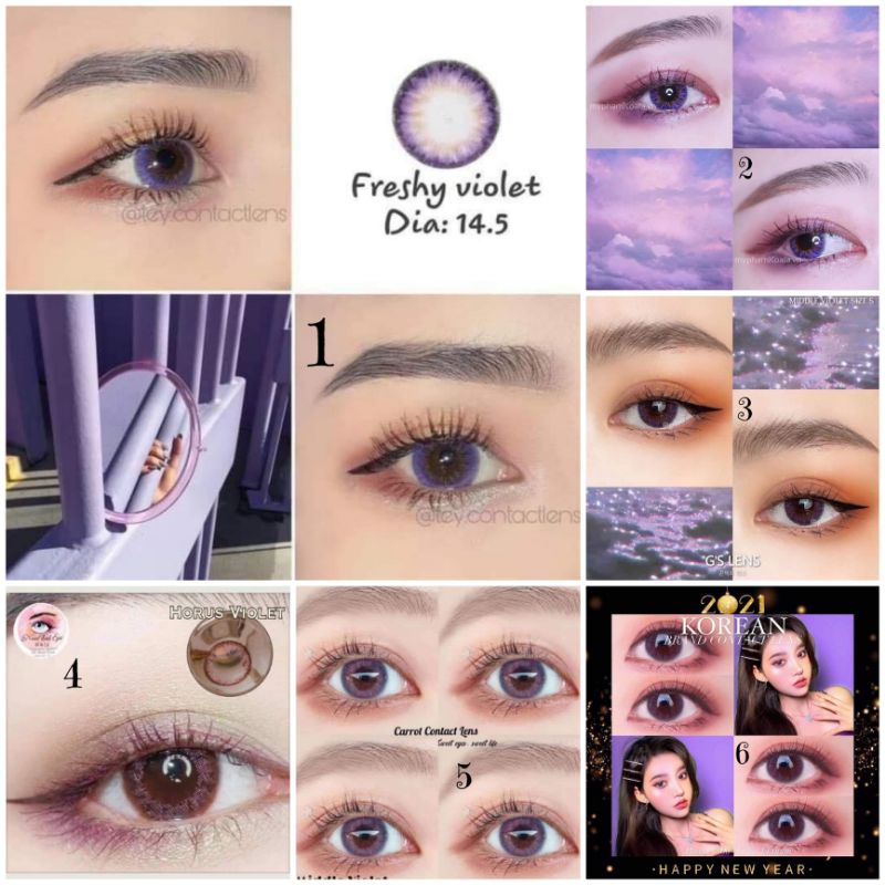 Lens Violet - Kính áp tròng màu tím - Lens Tím (0độ)