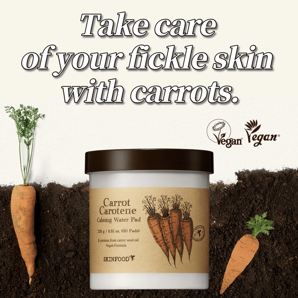 SKINFOOD Carrot Carotene Calming Water Pad 250g / 60 sheet