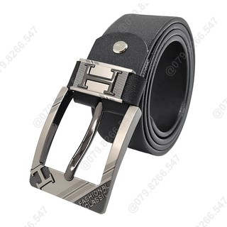 Thắt lưng nam cao cấp da pu dhm-051 | đầu khóa kim bộ chữ loại 1 | bảo hành 12 tháng