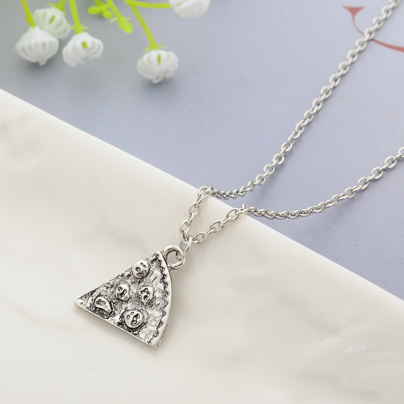 6 cái vòng cổ thời trang tình bạn tinh tế tròn hình Pizza nhiều phần