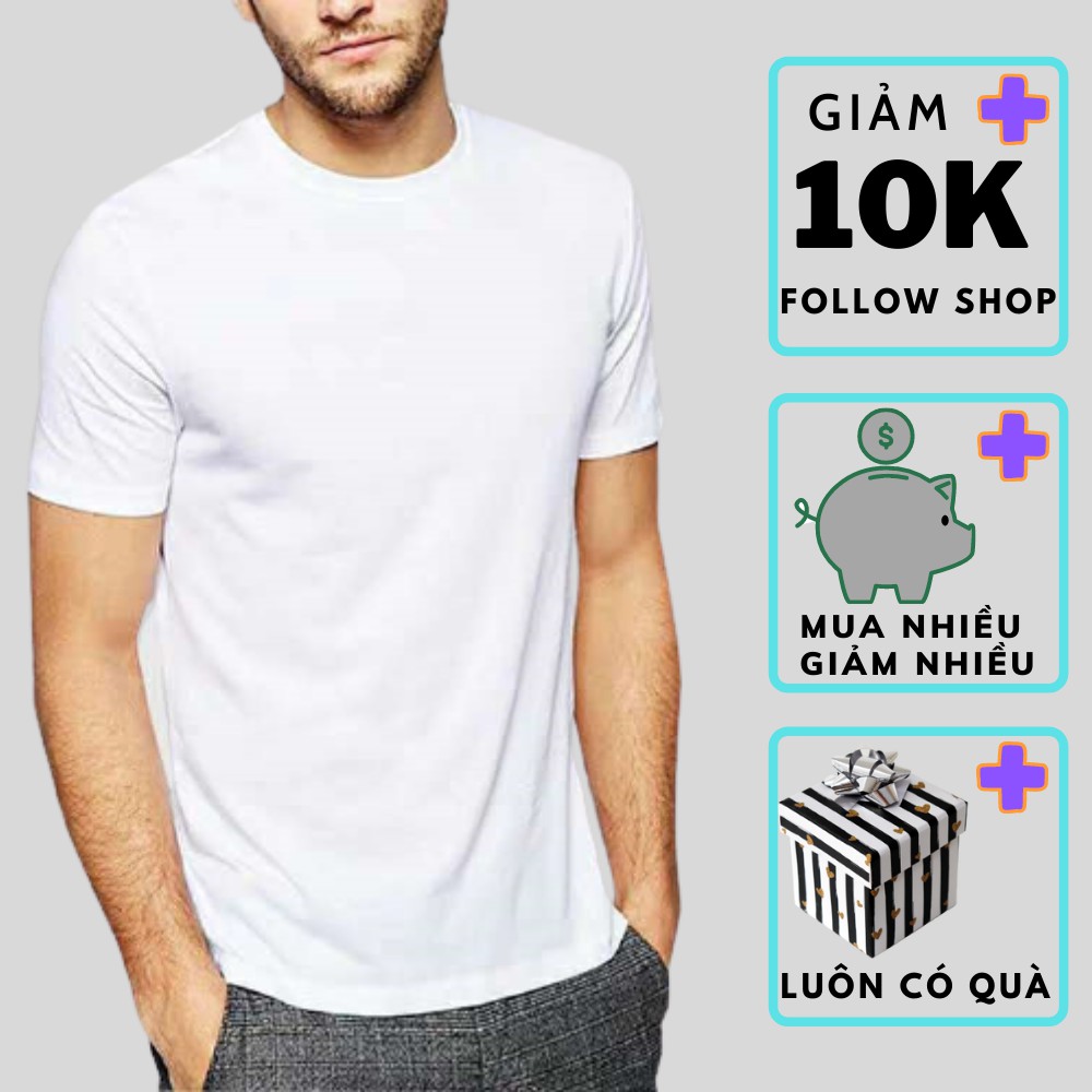 Áo Thun Nam, Phông Nam Cổ Trơn Chất Liệu Co Giãn Thoáng Mát Cho Mùa Hè Đầy Đủ Các Size