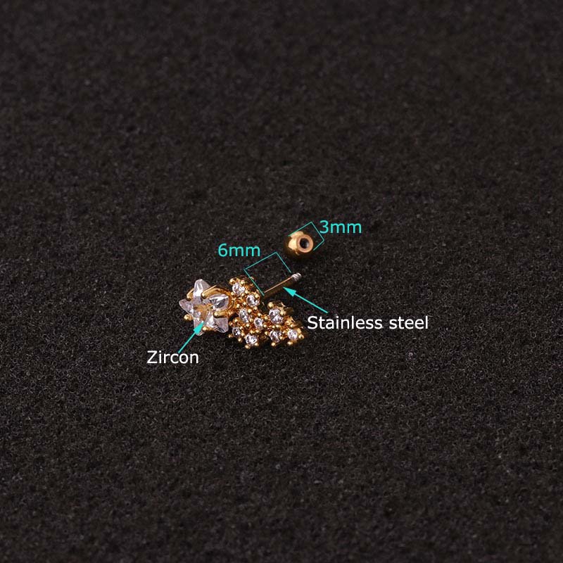Khuyên tai bằng thép không gỉ 20G