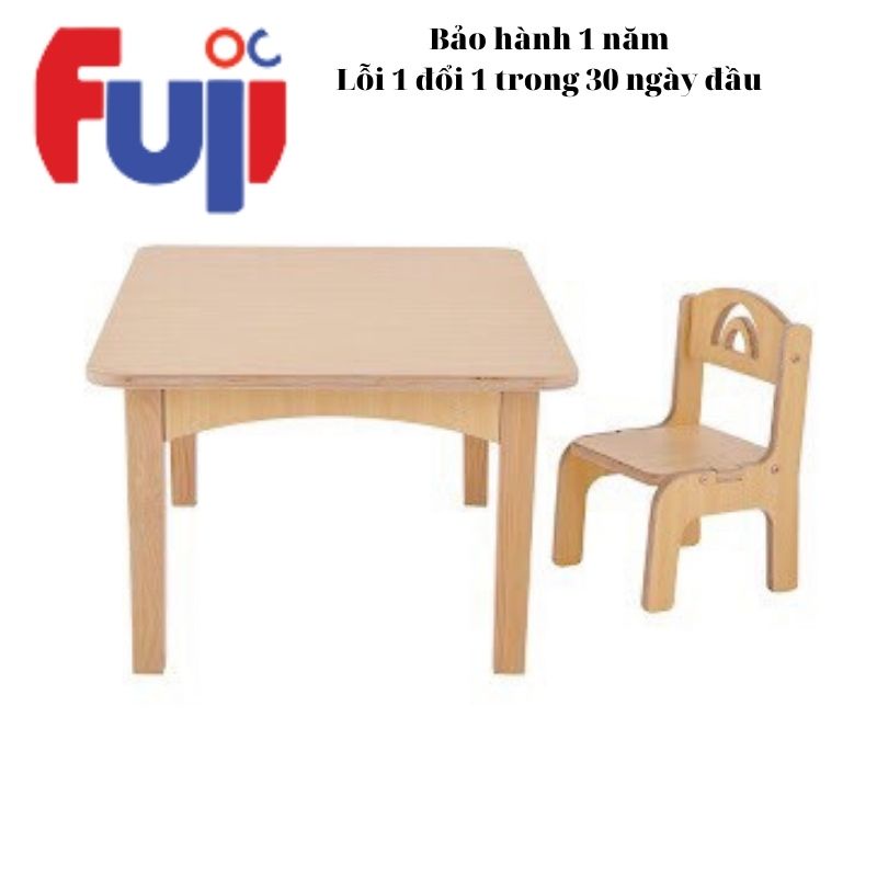 Bàn Gỗ Cho Trẻ Em, Bàn Montessori Gỗ Plywood An Toàn Cho Bé Phù Hợp Cho Các Bé 0-3 tuổi, 3-6 tuổi- FUJI Shop
