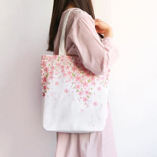 Túi tote DAISO limited cherry blossom