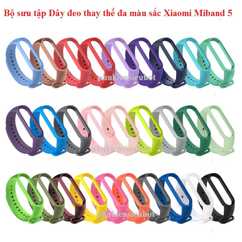 Xiaomi Miband 5 miband5 / Miband 6 - Bộ sưu tập dây đeo thay thế rất nhiều màu sắc để lựa chọn thay đổi màu hàng ngày