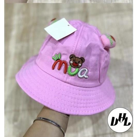 Nón cho bé (2 tuổi - 4 tuổi) , mũ trẻ em thêu MUA vải Cotton mềm êm cute (Ảnh thật)
