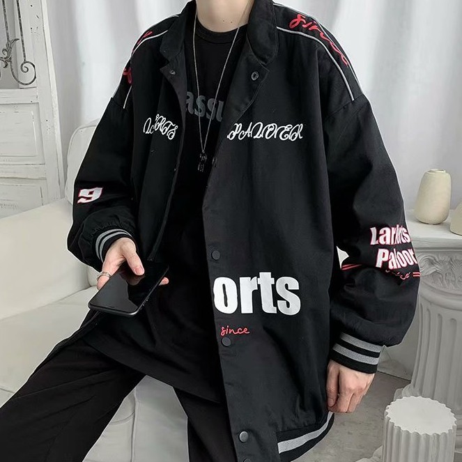 Áo khoác bóng chày phản quang thời trang cho nam nữ