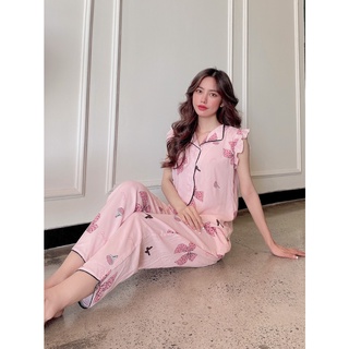 Đồ bộ tole quần dài pyjama cách điệu từ