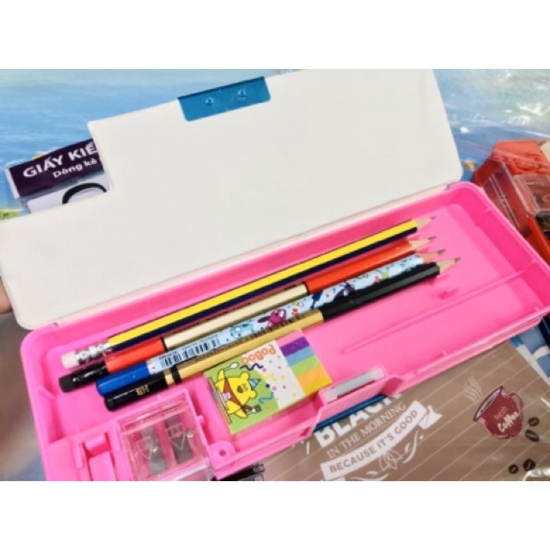 Hộp bút nhựa nam châm 2 mặt cho bé gái