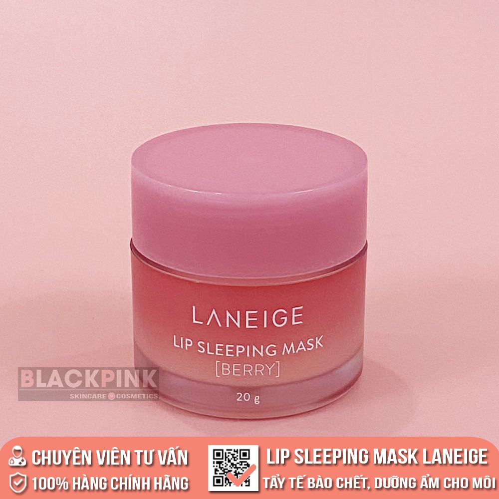 Mặt nạ ngủ dưỡng môi Laneige Lip Sleeping Mask Berry - Tẩy tế bào chết, dưỡng ẩm cho môi, đôi môi hồng hào căng mọng