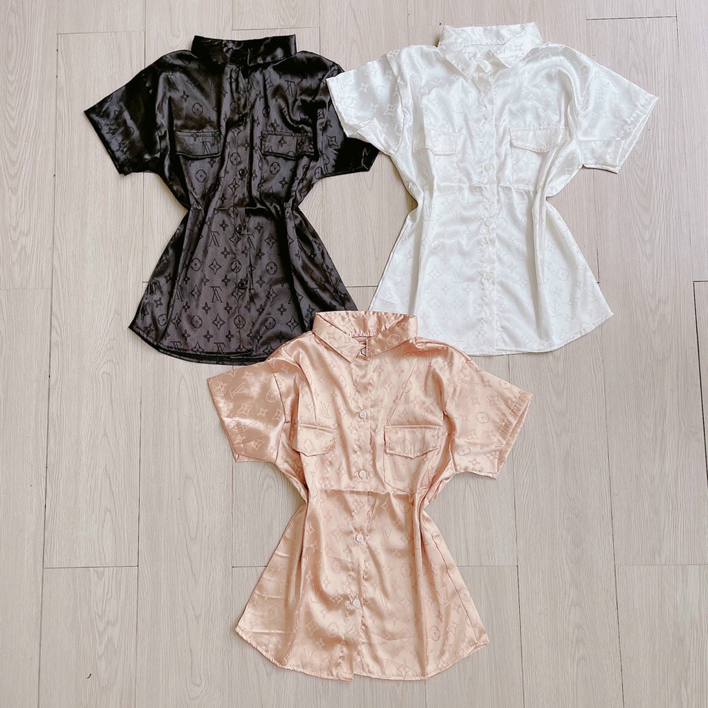 [Mã FAMARAL1 giảm 10K đơn 50K] Áo sơ mi họa tiết LV- chất mềm mịn, mượt mát cực ạ- khosigiahuy | BigBuy360 - bigbuy360.vn