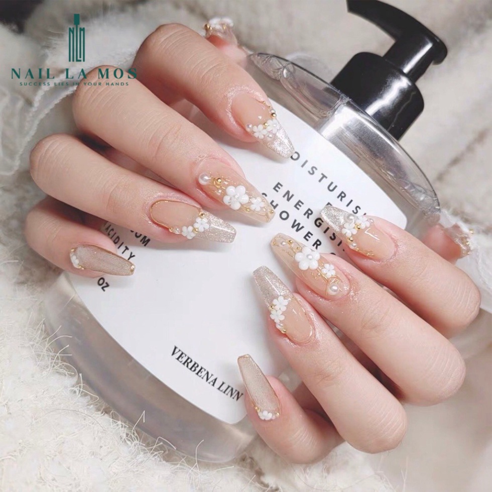 Khay hoa bi mix màu trang trí đính móng làm đẹp nail mi theo phong cách Hàn Nhật shop hnnail