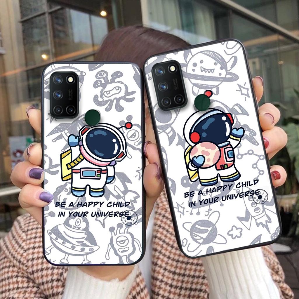 Ốp lưng Oppo Realme C12 - Realme C15 - Realme 7i - Realme C17 in phi hành gia tiểu đội cực đẹp