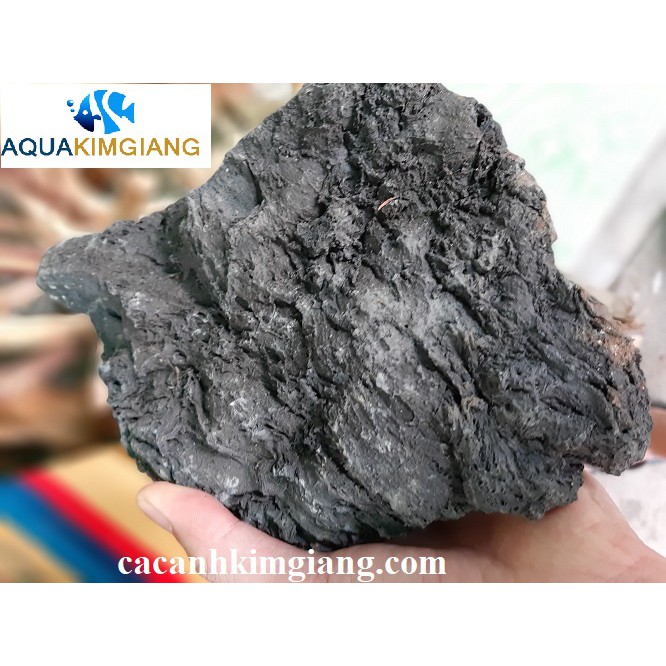 Đá đen gia lai trang trí set hồ cá , hồ thủy sinh