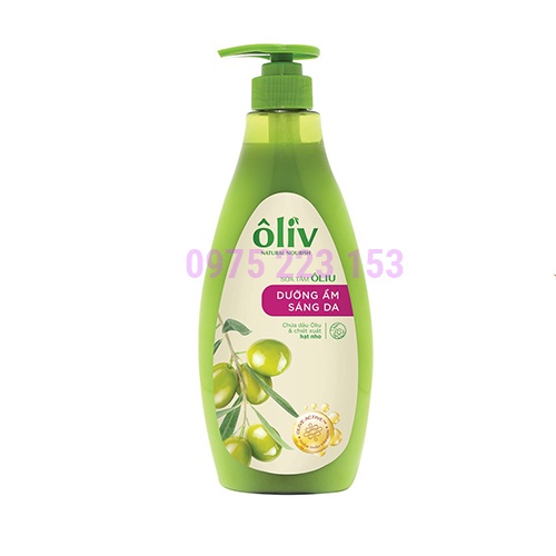 Sữa tắm Oliv de Purité By Prôvence tinh dầu oli dưỡng ẩm sáng da 650ml