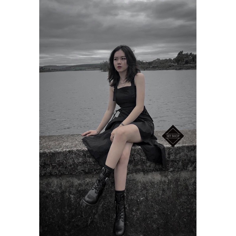 [Mã FAGREAT1505 giảm 8% tối đa 50K đơn 250K] Váy 2 dây thắt eo vạt sole | BigBuy360 - bigbuy360.vn