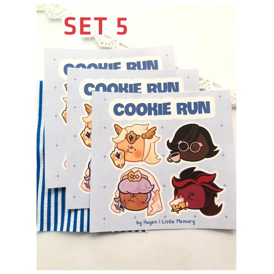 Sticker Cookie Run Kingdom cau có cán mờ độc quyền vẽ bởi artist Huyền
