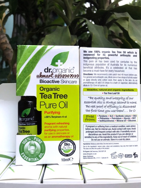 Tinh Dầu Tràm Trà Hữu Cơ Dr. Organic Tea Tree Oil 10ml