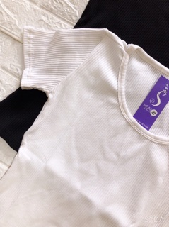 áo thun cổ U chất cotton gân