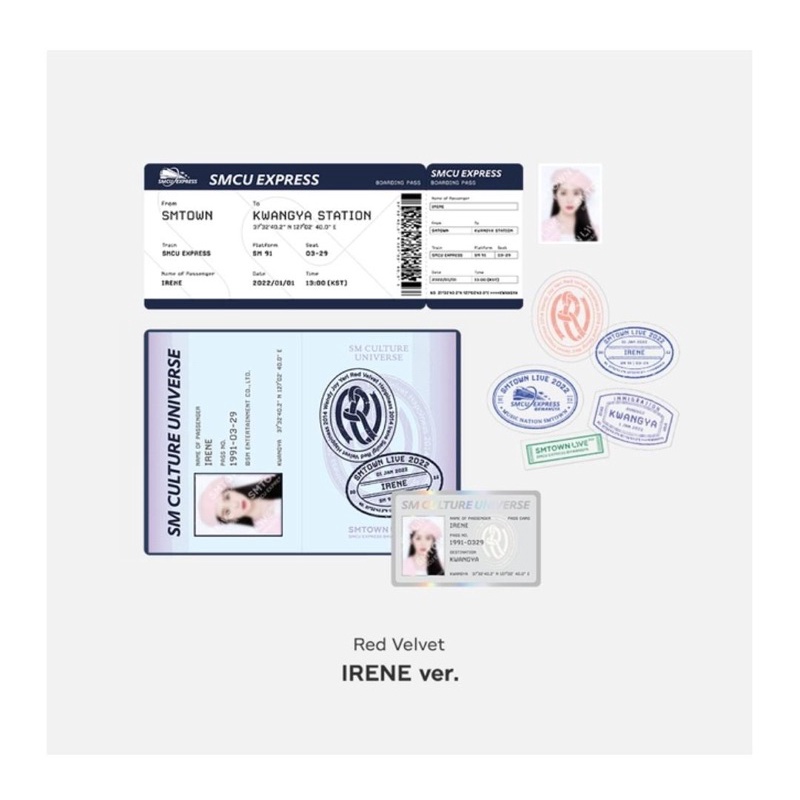 [SẴN] Bộ ảnh SMCU Passport - Irene Red Velvet