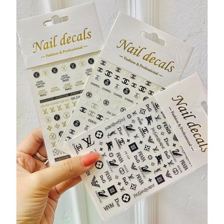 Sticker dán móng, sticker nail, miếng dán móng tay 3D nail sticker (chữ cái, chữ ký)