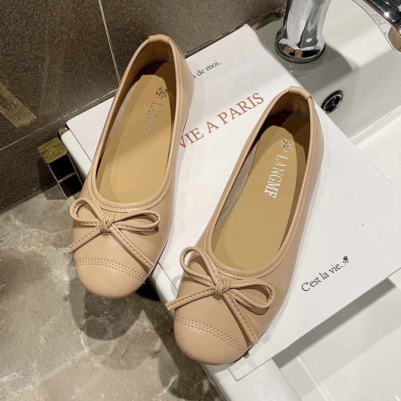 Giày búp bê phối nơ thiết kế đáng yêu cho phái nữ