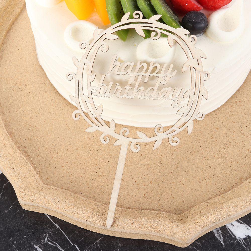 Conopery Que Gỗ Cắm Bánh Kem Chữ happy birthday