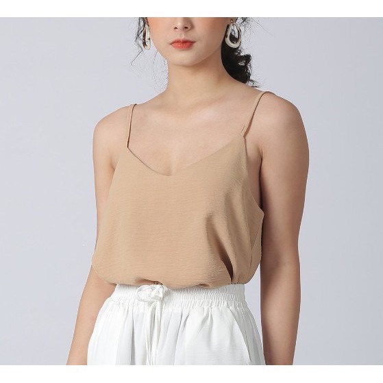 Áo 2 dây basic vintage siêu hot - Áo 2 dây đũi lụa mềm siêu mịn mát - Áo hai dây nữ cổ tim form rộng HD11 | BigBuy360 - bigbuy360.vn