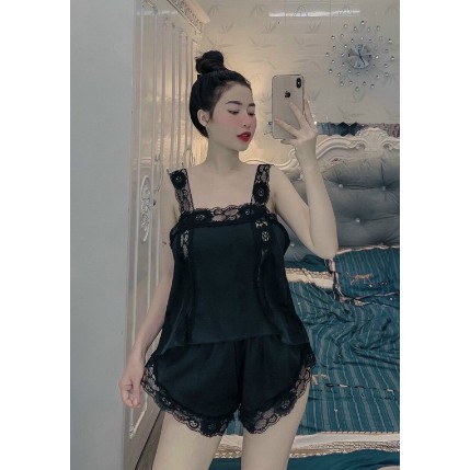 Sét đồ Ngủ sexy phối ren cao cấp, 3 màu, trắng, đỏ, đen | BigBuy360 - bigbuy360.vn