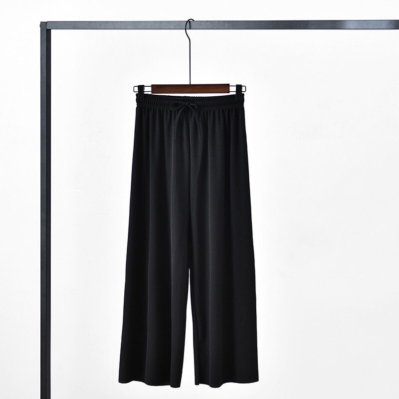 Quần ống rộng Culottes phong cách Ulzzang vải gân tăm cực kì thoáng mát QO02