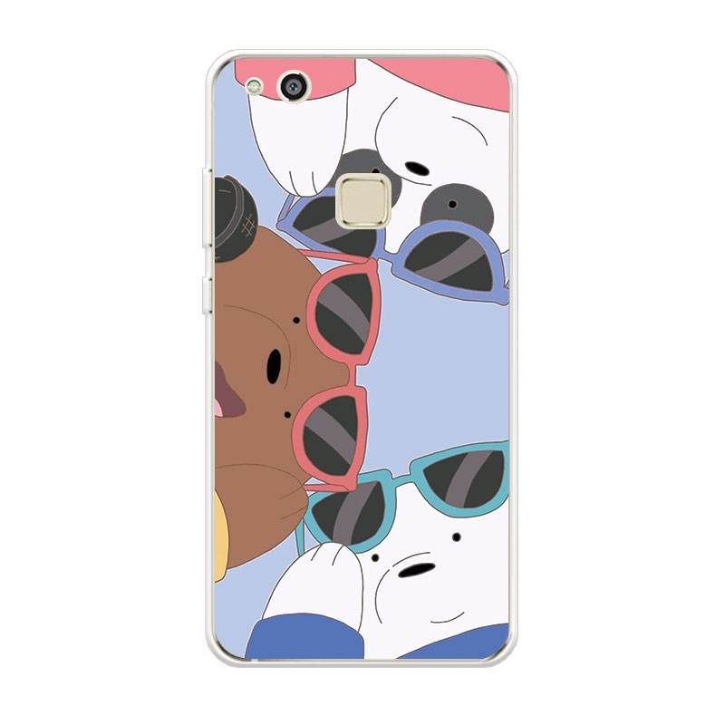 Ốp Lưng TPU Mềm Huawei P8 P9 P10 Lite  Three Bare Bears 3