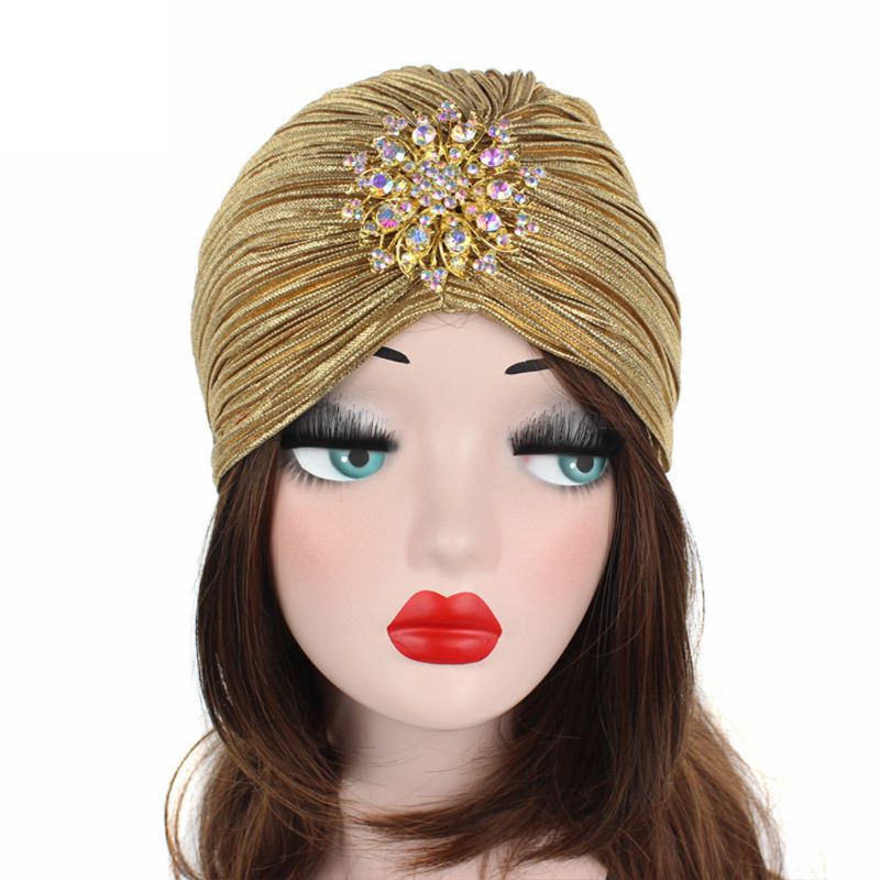 Mũ turban trùm đầu co giãn nhiều màu sắc phong cách Hồi Giáo dành cho nữ
