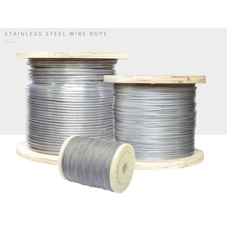 Dây cáp Inox bọc nhựa phi 3mm-6mm / Stainless Steel Wire Rope Dia 3mm-6mm
